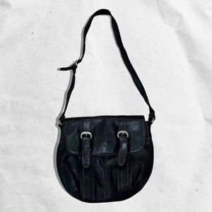 Black Genuine Leather Crossbody Bag